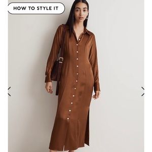 NWT satin button dress